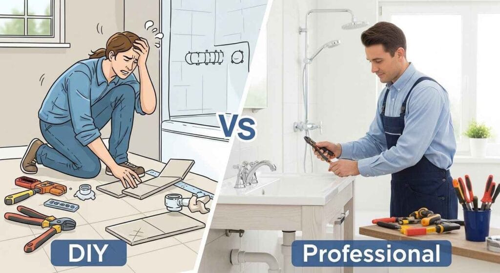 DIY vs. Professional Bathroom Remodel: A Cost Comparison