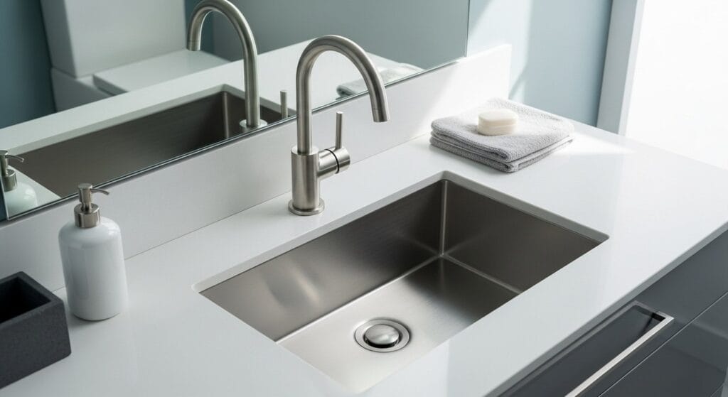 Bathroom Vanity Metal Sink