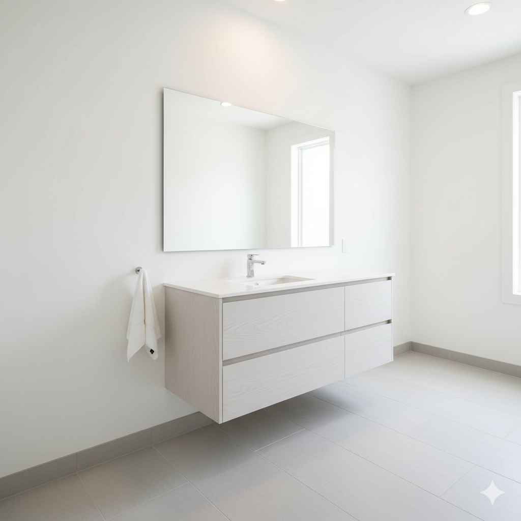 White Oak Vanities for Small Bathrooms: Maximizing Light & Space