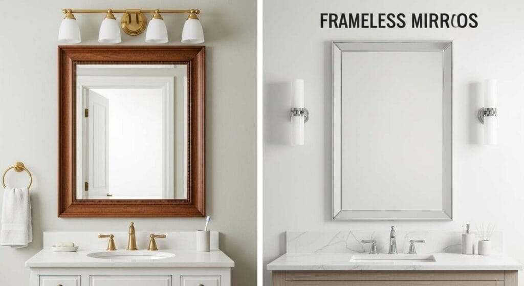 Framed vs. Frameless Bathroom Mirror