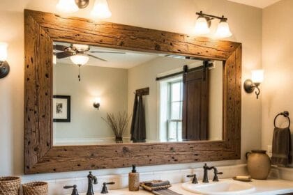 Rustic Bathroom Mirrors: Choosing, Sizing, and Lighting