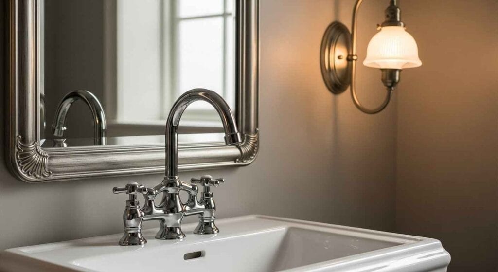 Complementary Elements: Faucets, Mirrors & Lighting