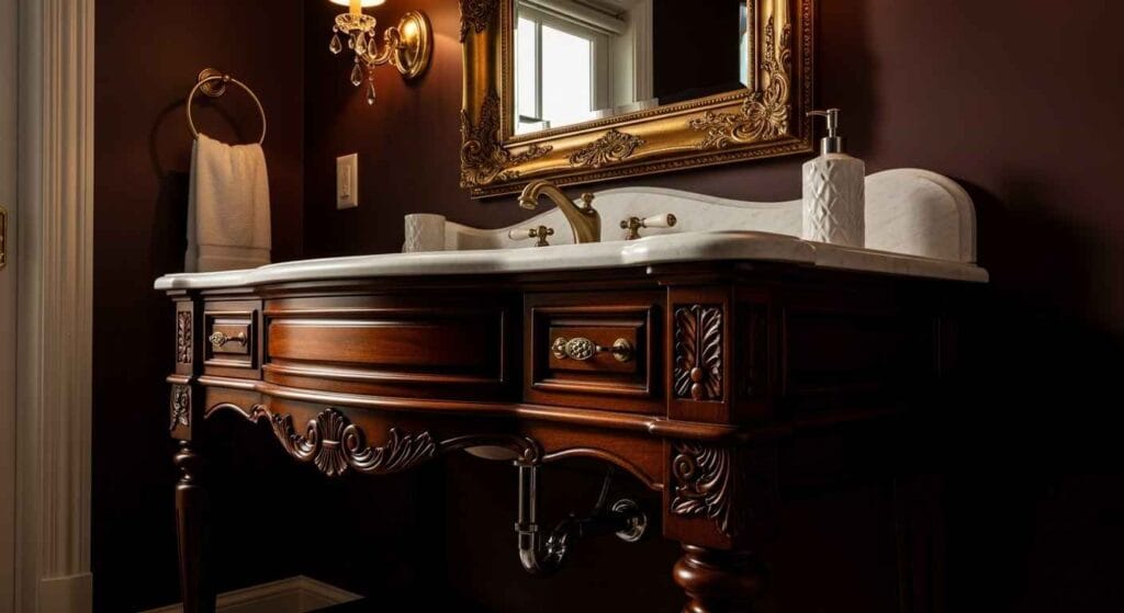 Victorian-Inspired Vanities: Ornate Elegance