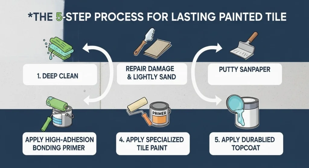 How to Paint Bathroom Tiles for Lasting Results
