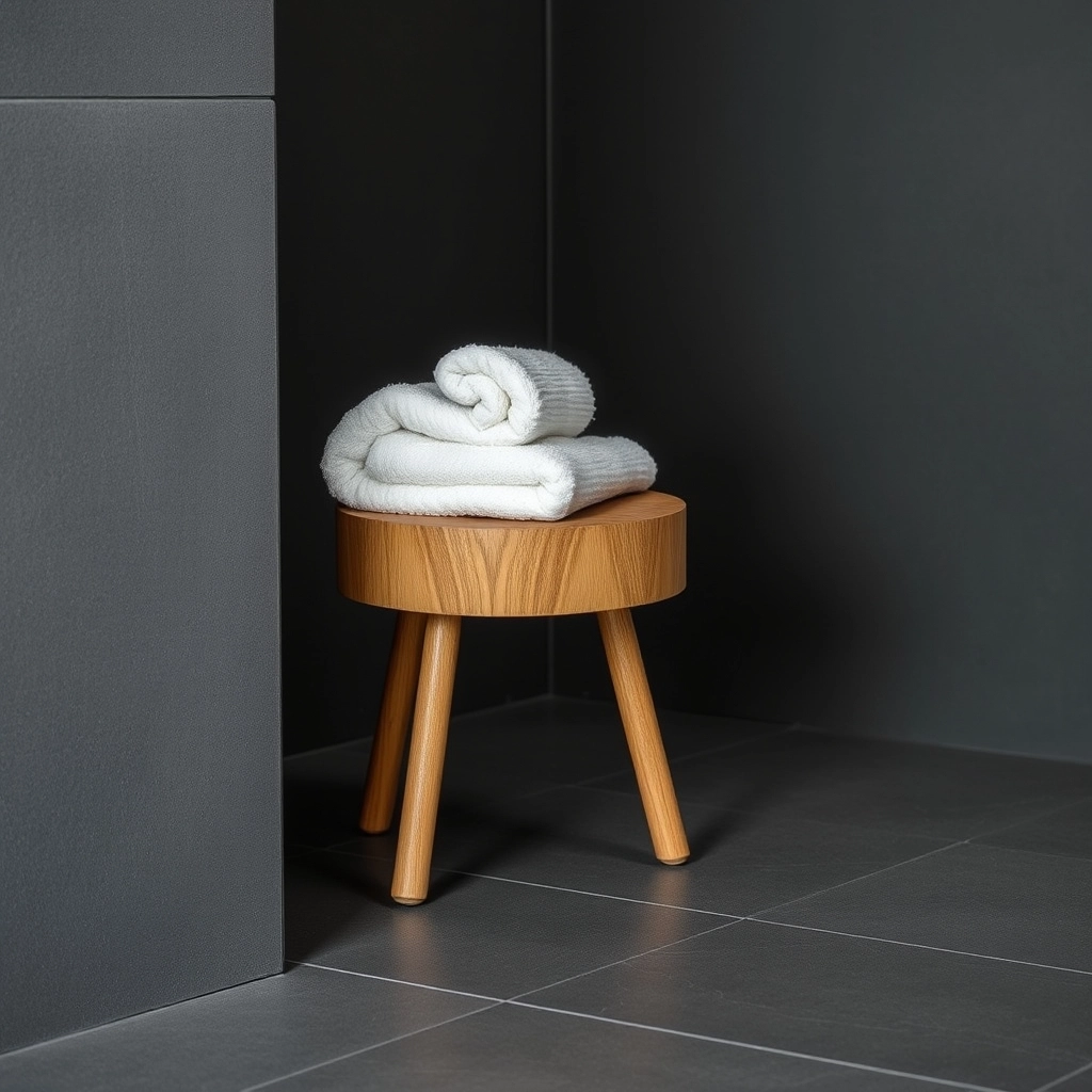 A modern bathroom featuring honed natural stone tiles and a minimalist aesthetic for spa-like bathroom remodel ideas.