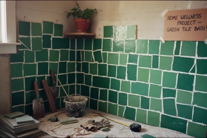 Elevating Home Wellness with a Green Tile Bathroom Design