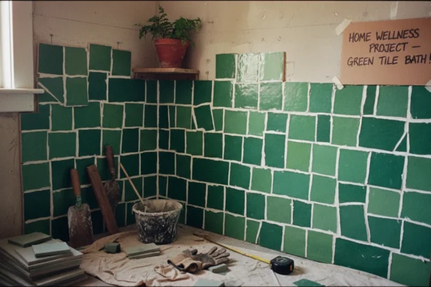 Elevating Home Wellness with a Green Tile Bathroom Design
