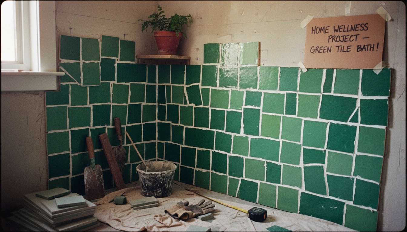 Elevating Home Wellness with a Green Tile Bathroom Design