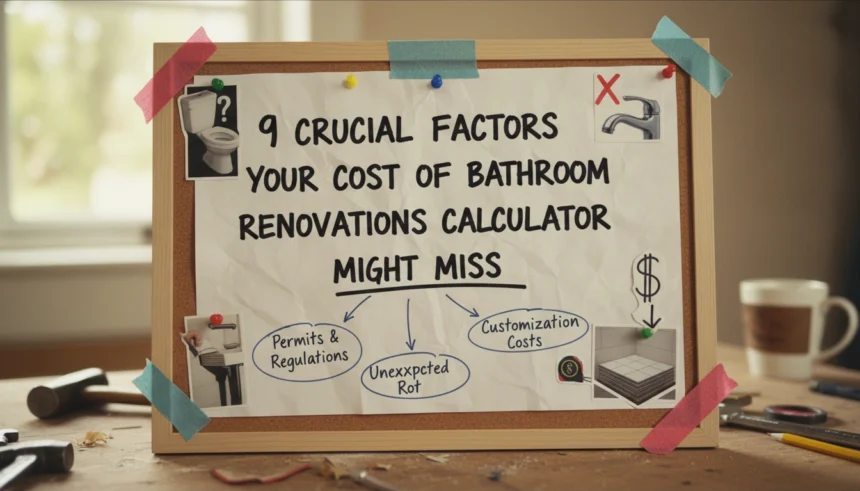 9 Crucial Factors Your Cost of Bathroom Renovations Calculator Might Miss