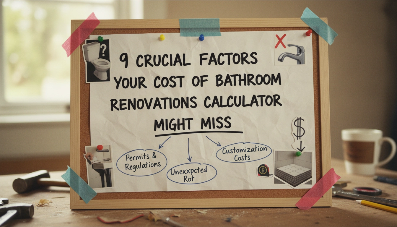 9 Crucial Factors Your Cost of Bathroom Renovations Calculator Might Miss